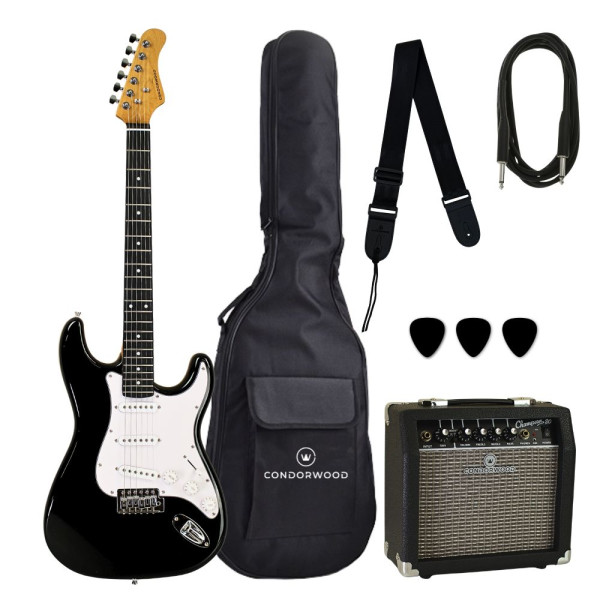 Condorwood RS-100 Midnight electric guitar with SMART bundle